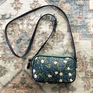 Coach Floral Crossbody Bag - Teal and Black